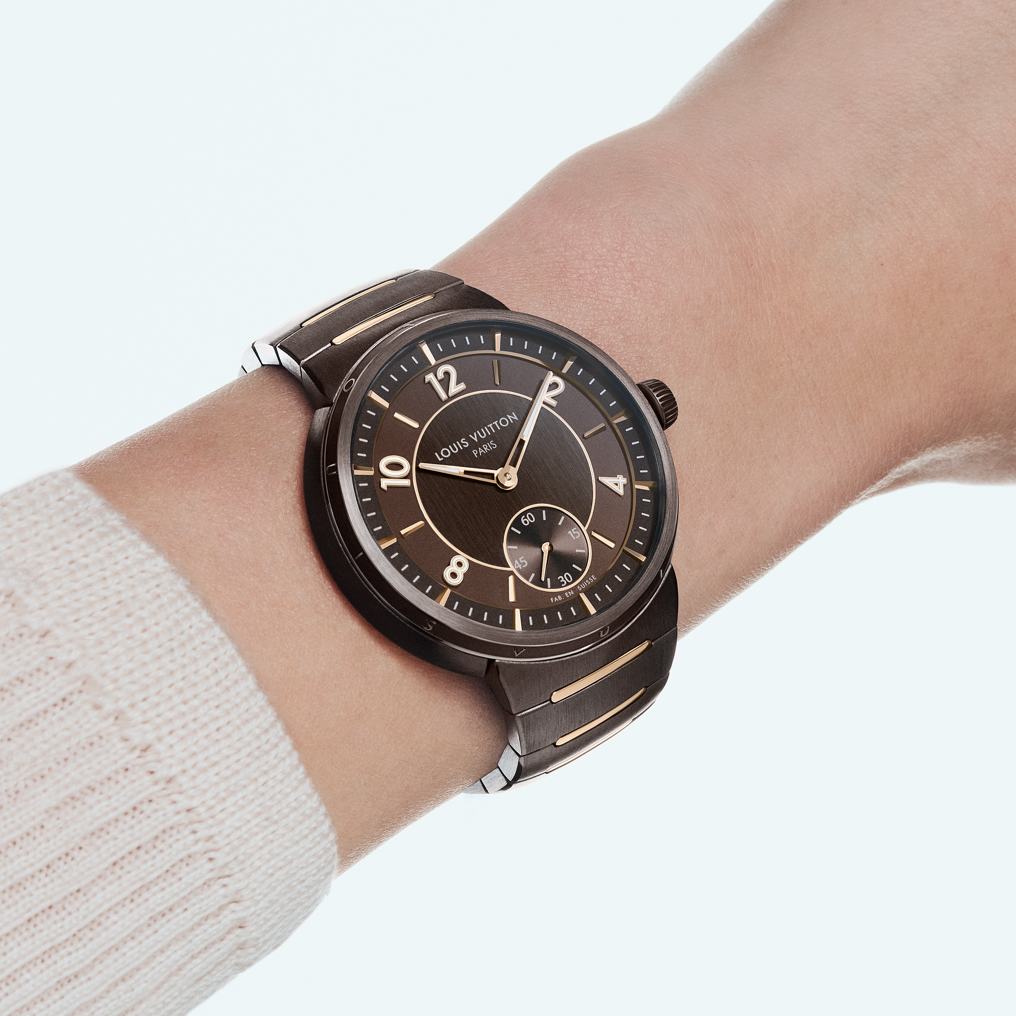 TAMBOUR ceramic 18K gold (rose) automatic watch, 40 mm - 5