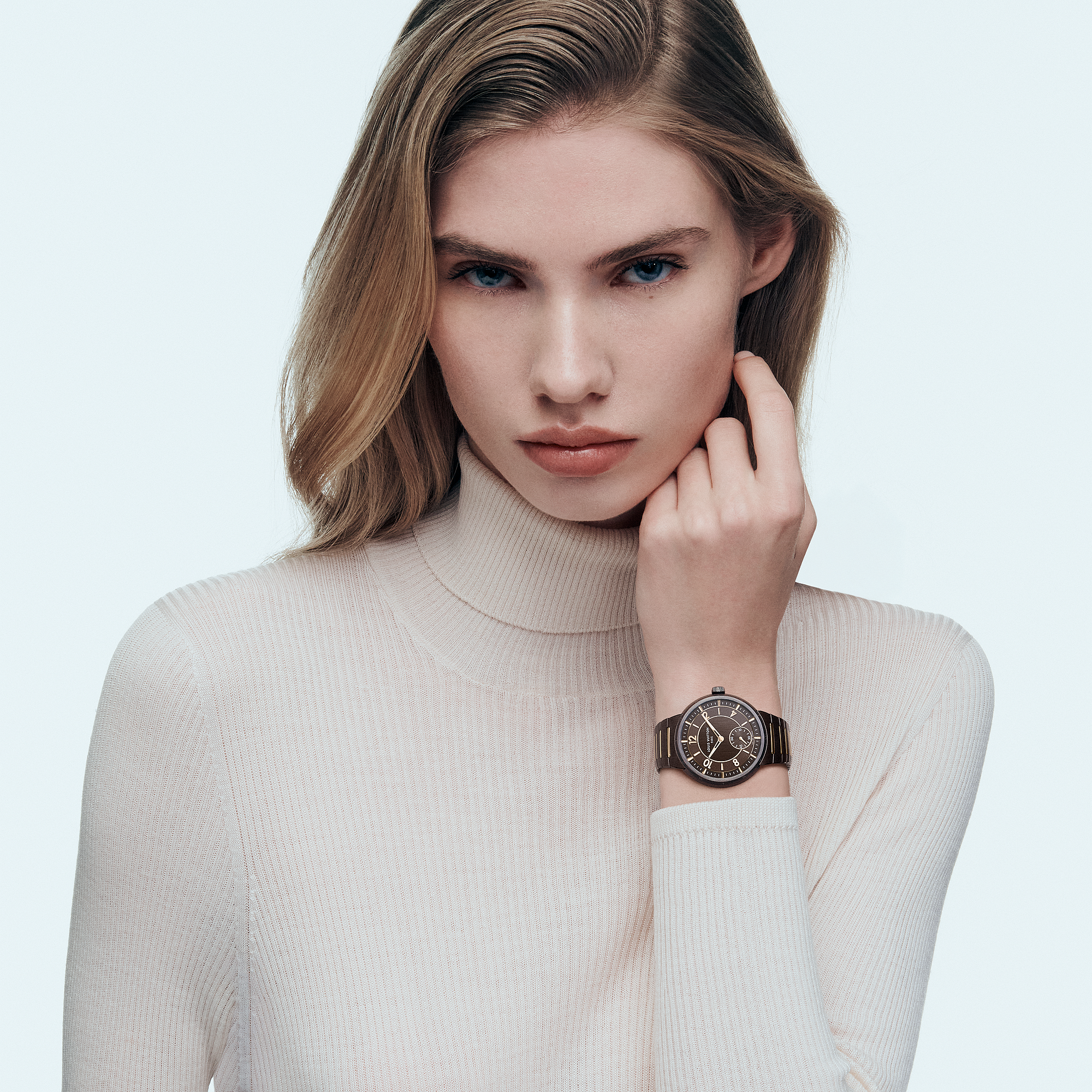 TAMBOUR ceramic 18K gold (rose) automatic watch, 40 mm - 8