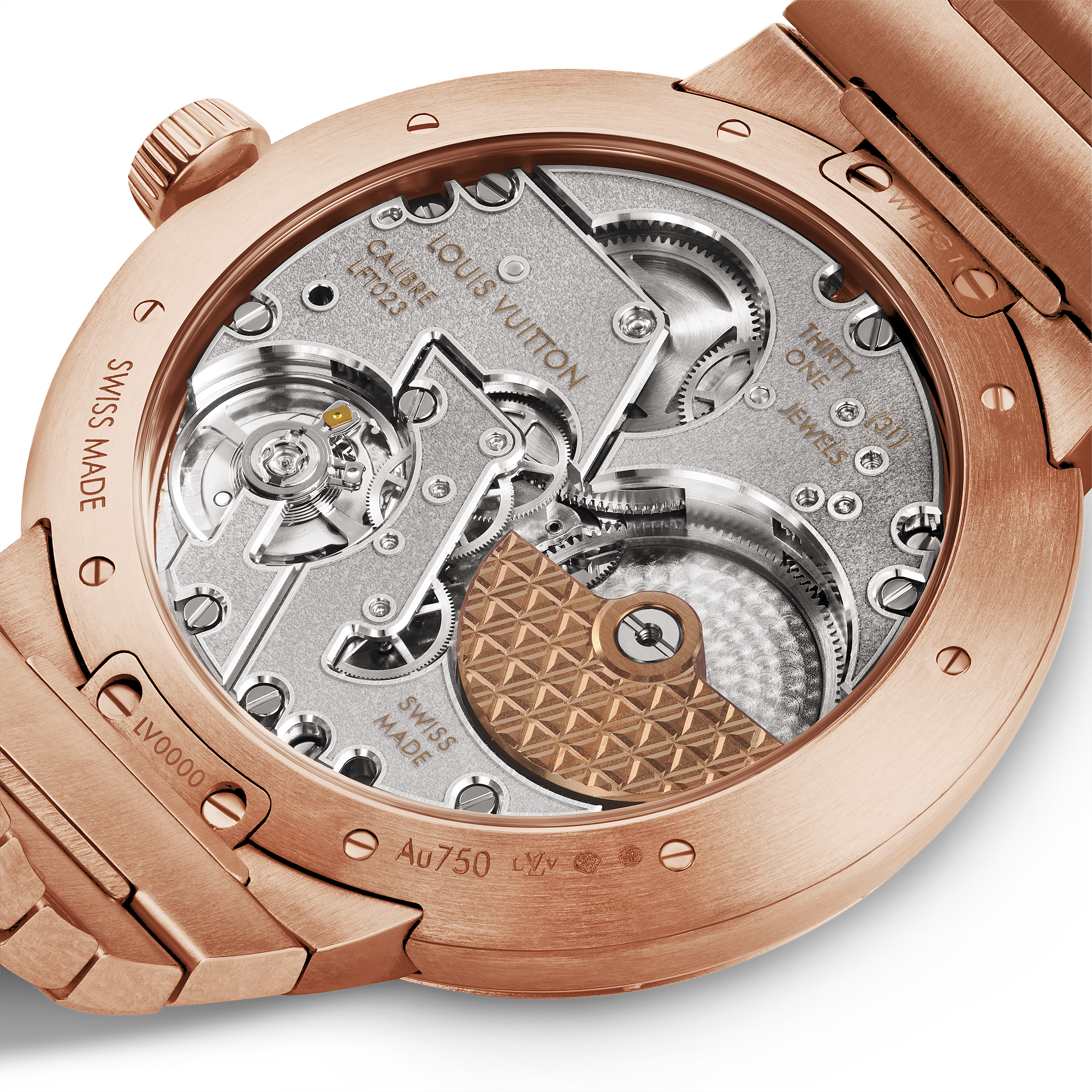 TAMBOUR 18K gold (rose) automatic watch, 40 mm - 6