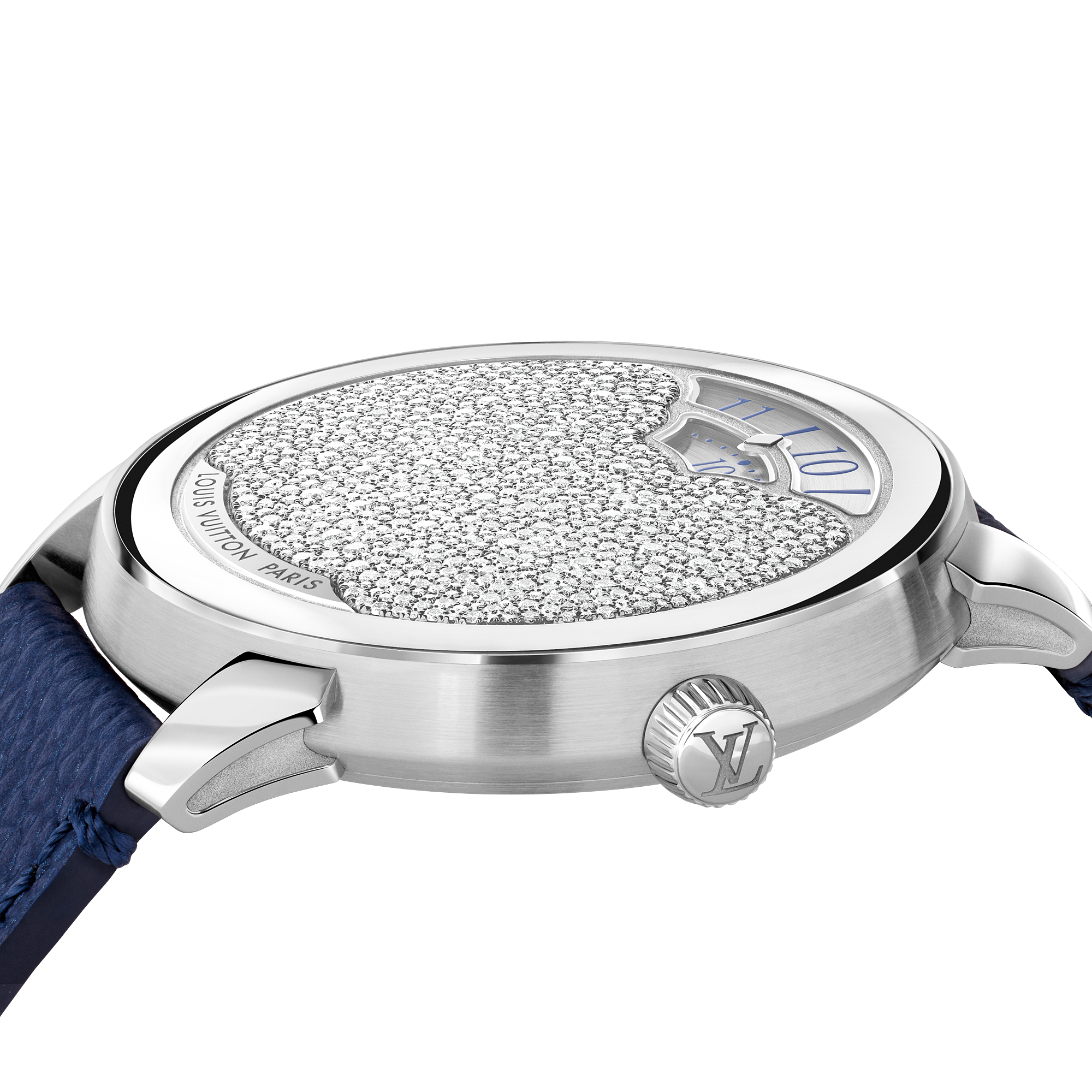 TAMBOUR CONVERGENCE Platinum Diamond Automatic Watch, 37 mm - 3