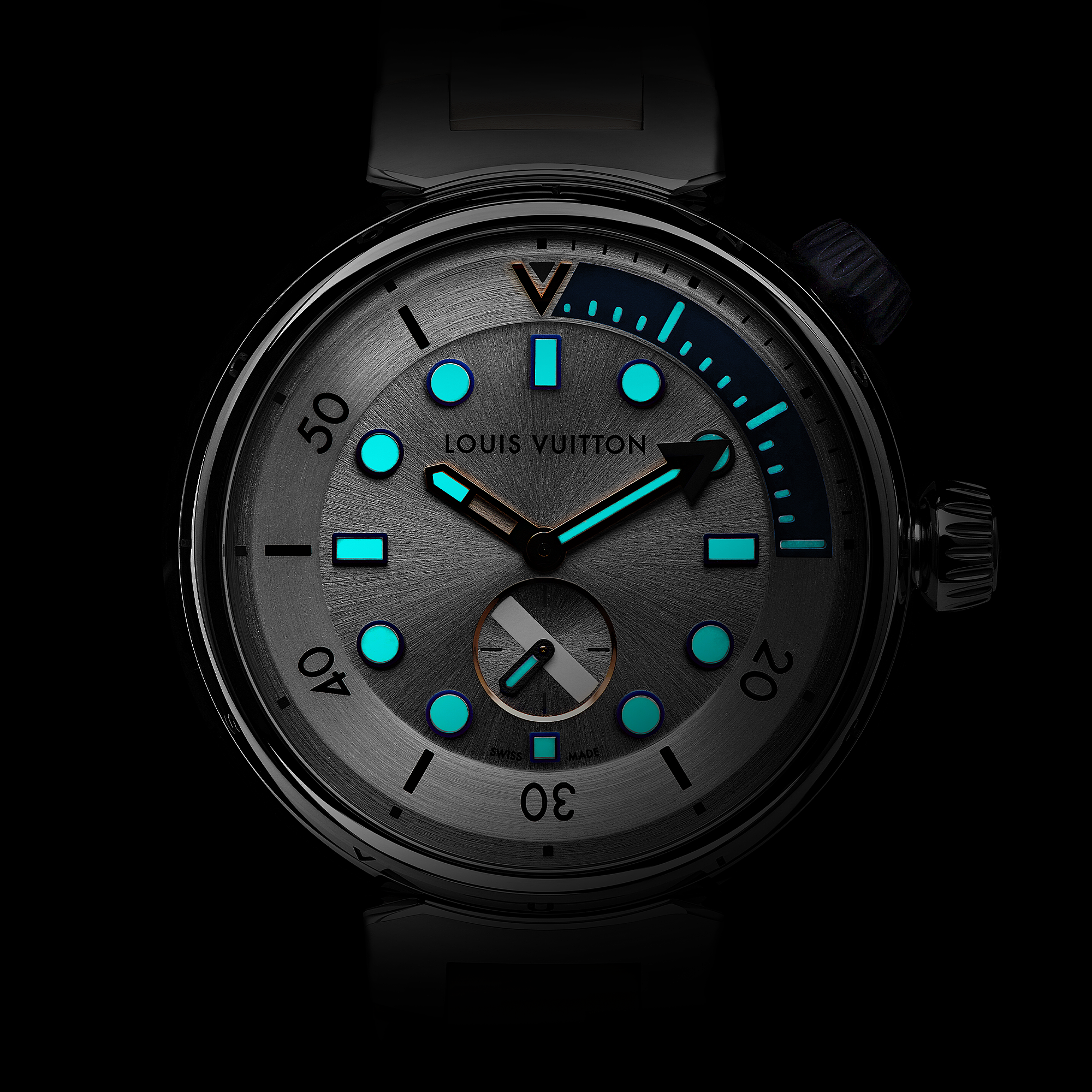 TAMBOUR STREET DIVER stainless steel quartz watch, 39.5 mm - 3