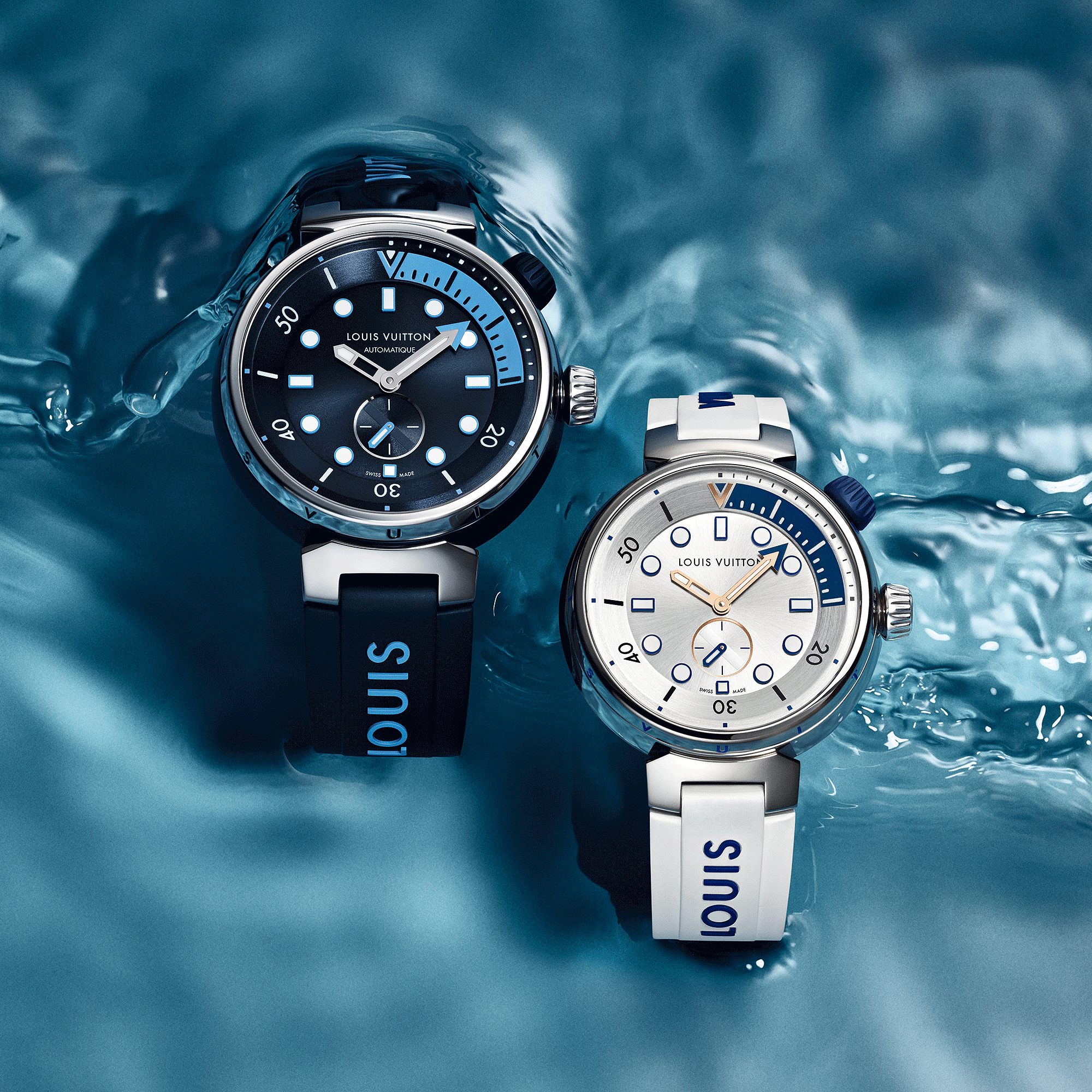 TAMBOUR STREET DIVER stainless steel quartz watch, 39.5 mm - 10