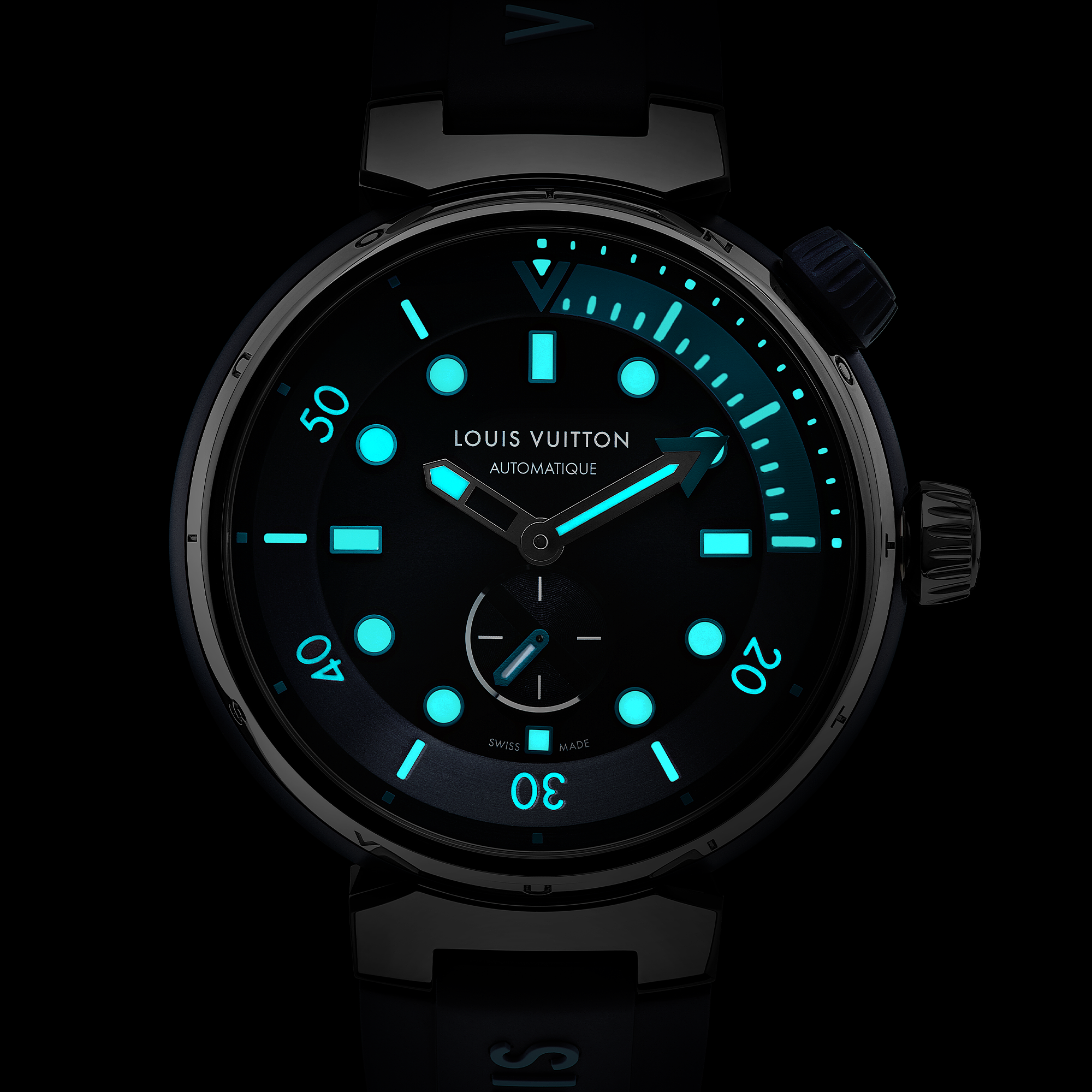 TAMBOUR STREET DIVER stainless steel automatic watch, 44 mm - 3