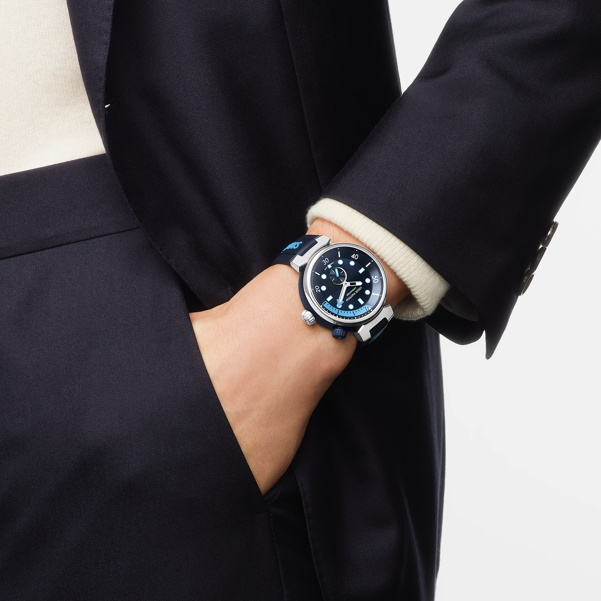 TAMBOUR STREET DIVER stainless steel automatic watch, 44 mm - 5