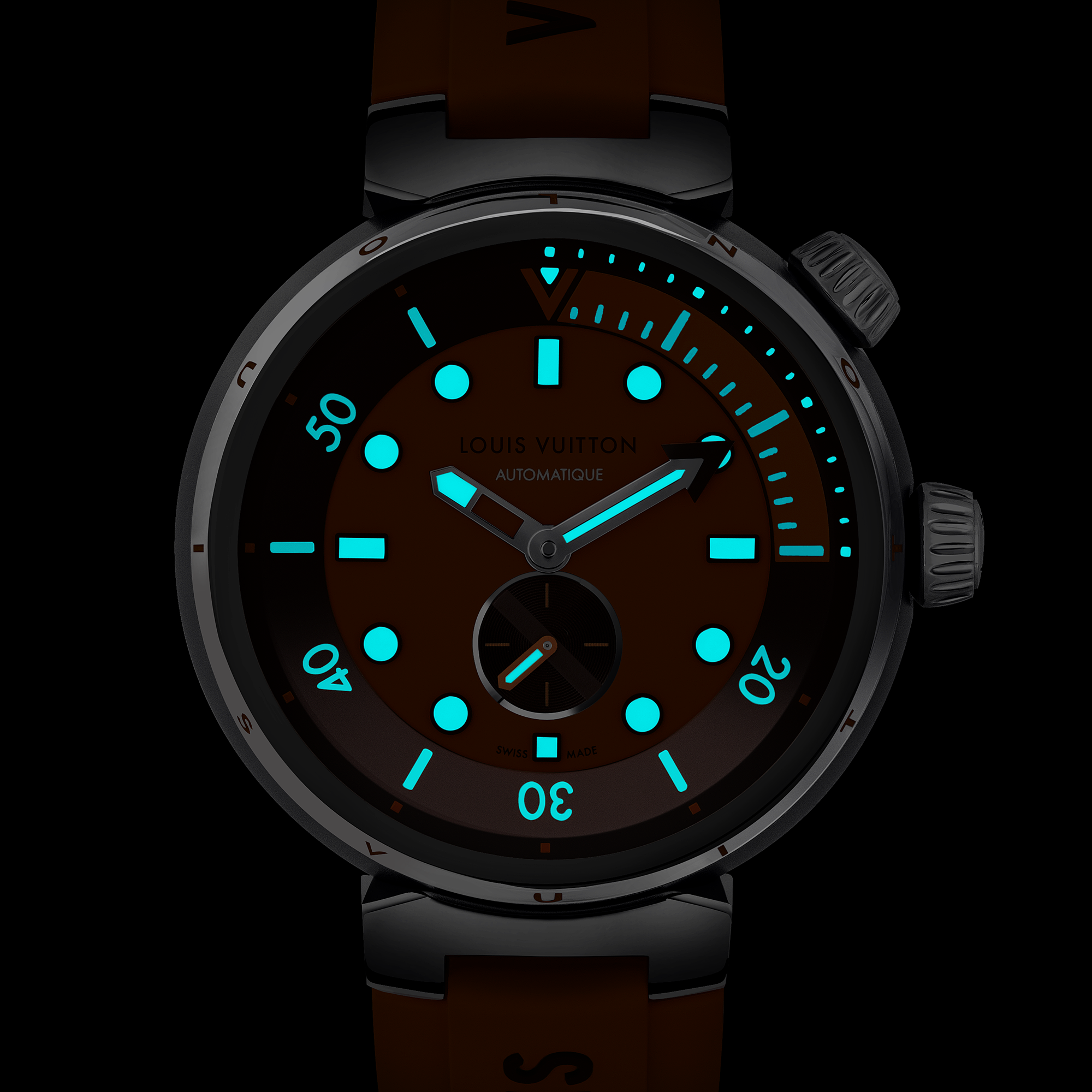 TAMBOUR STREET DIVER stainless steel automatic watch, 44 mm - 10