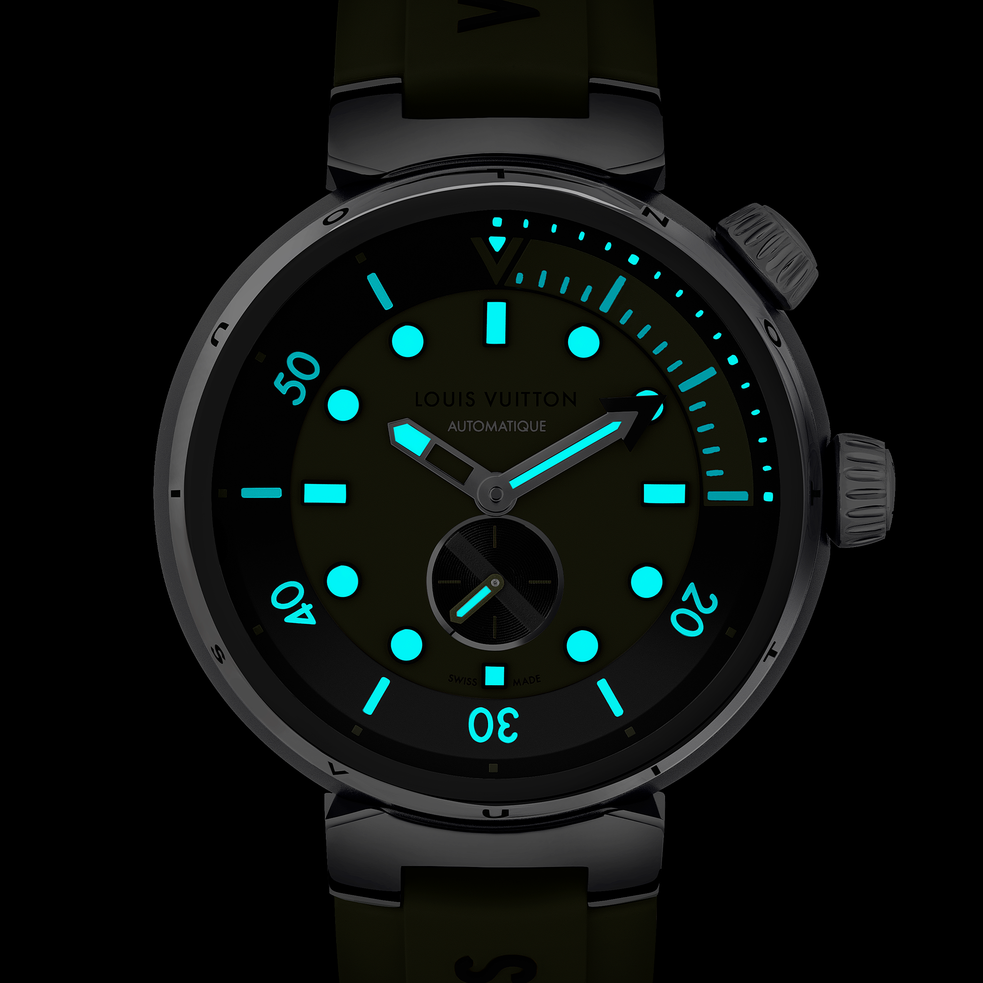 TAMBOUR STREET DIVER stainless steel automatic watch, 44 mm - 3