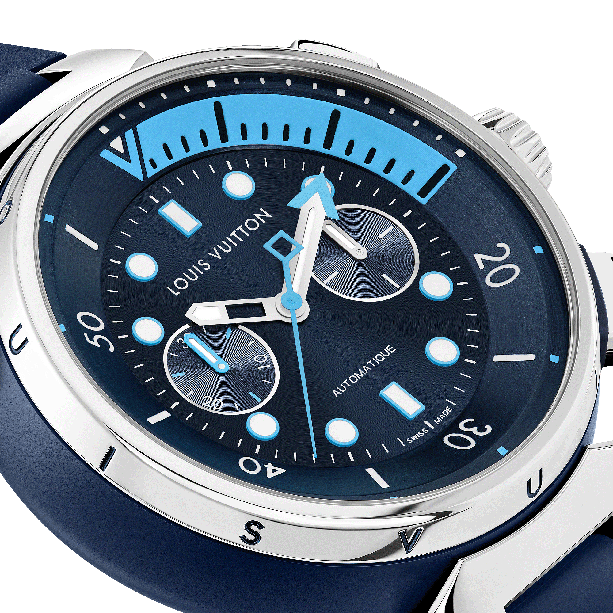 TAMBOUR STREET DIVER stainless steel automatic chronograph, 46 mm - 6