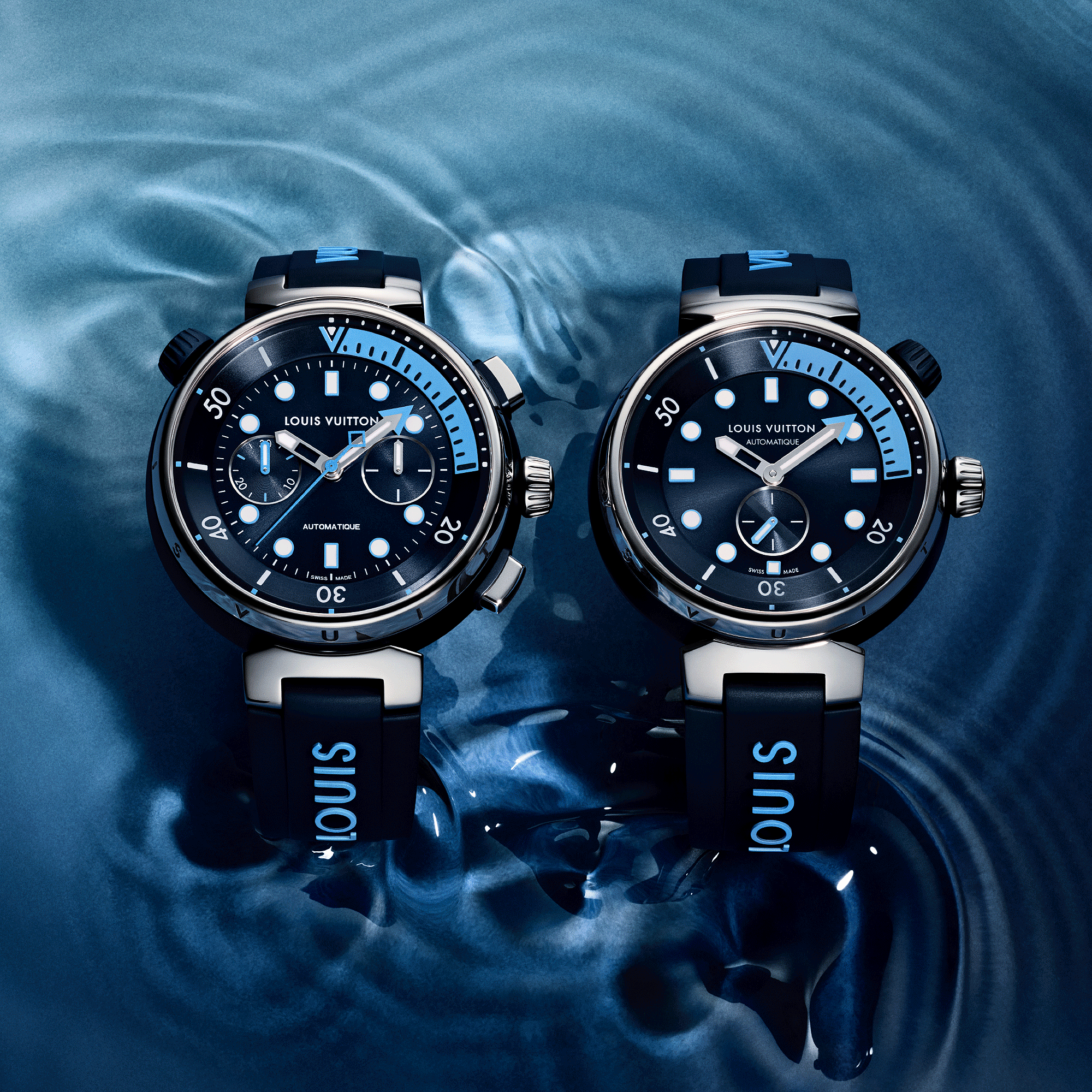 TAMBOUR STREET DIVER stainless steel automatic chronograph, 46 mm - 11