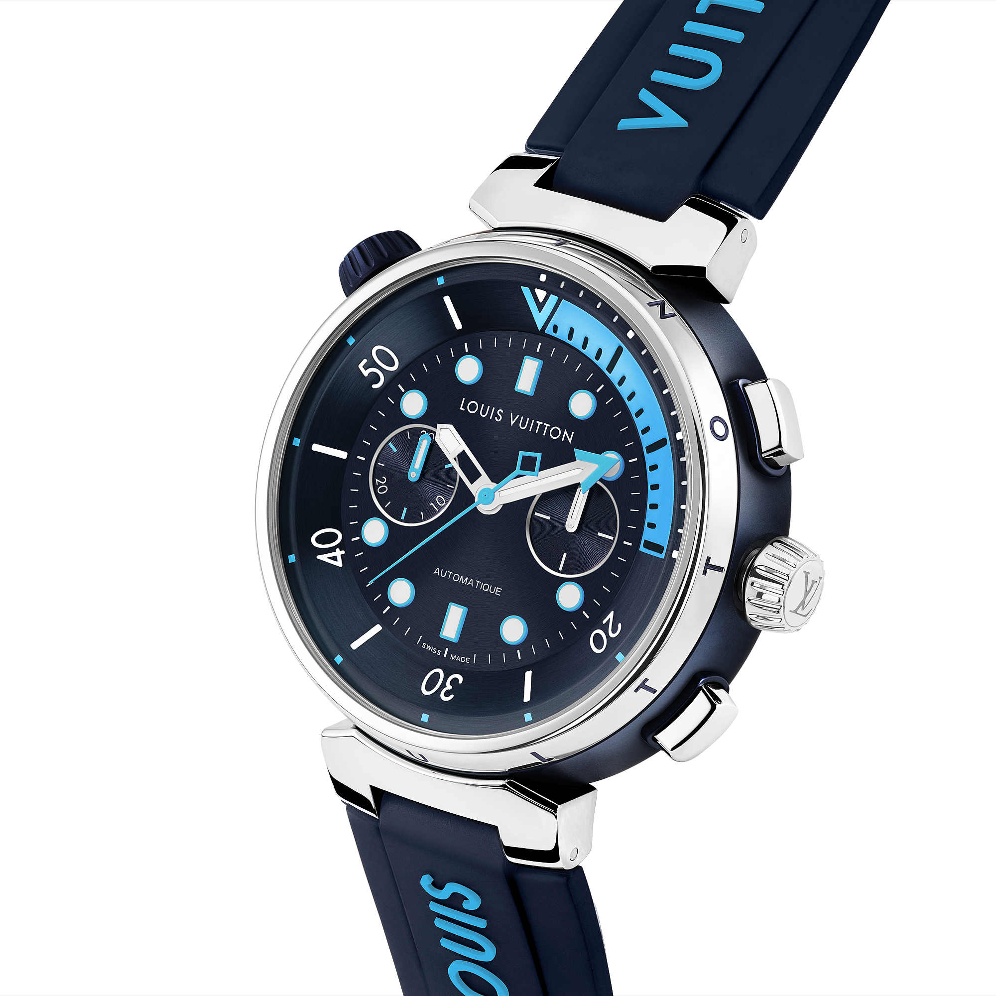TAMBOUR STREET DIVER stainless steel automatic chronograph, 46 mm - 4