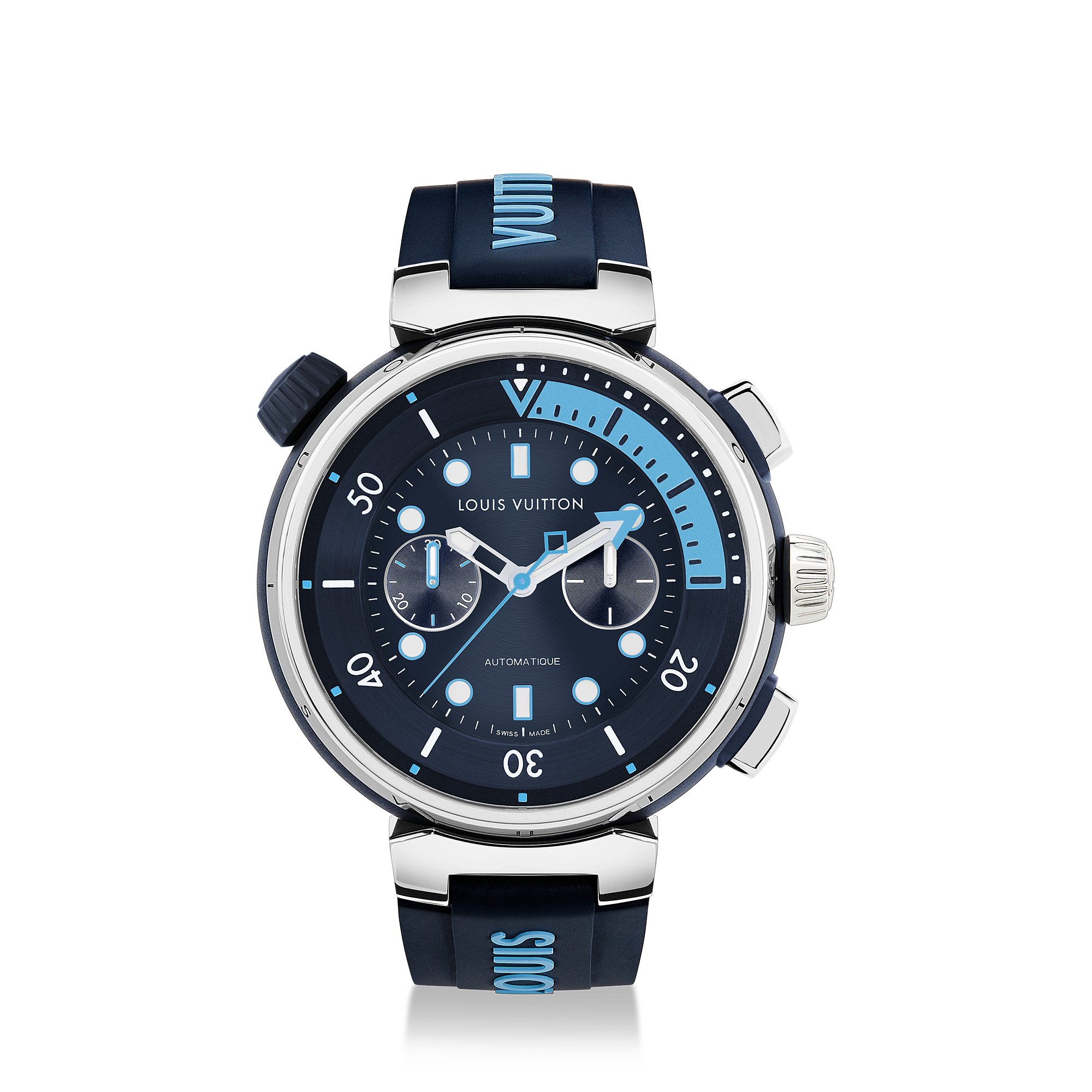 TAMBOUR STREET DIVER stainless steel automatic chronograph, 46 mm - 1