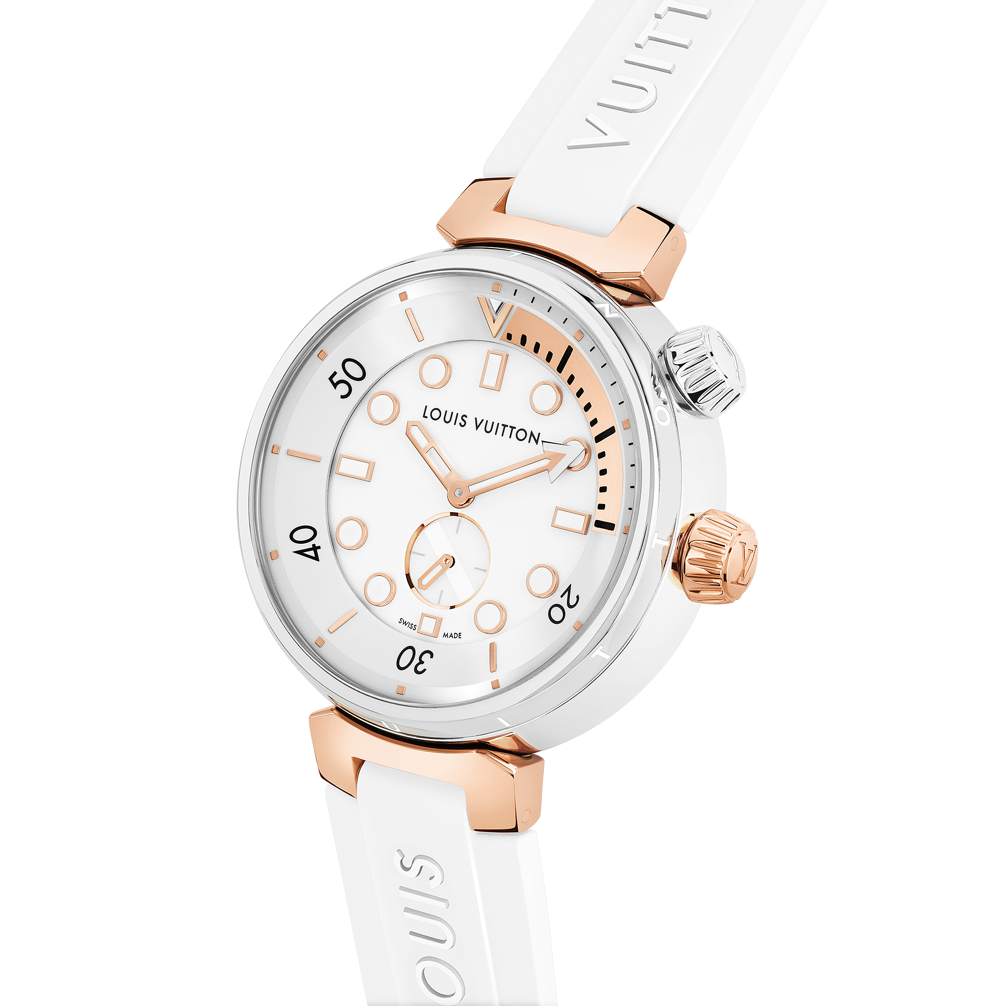 TAMBOUR STREET DIVER 18K gold (rose) stainless steel quartz watch, 39.5 mm - 4