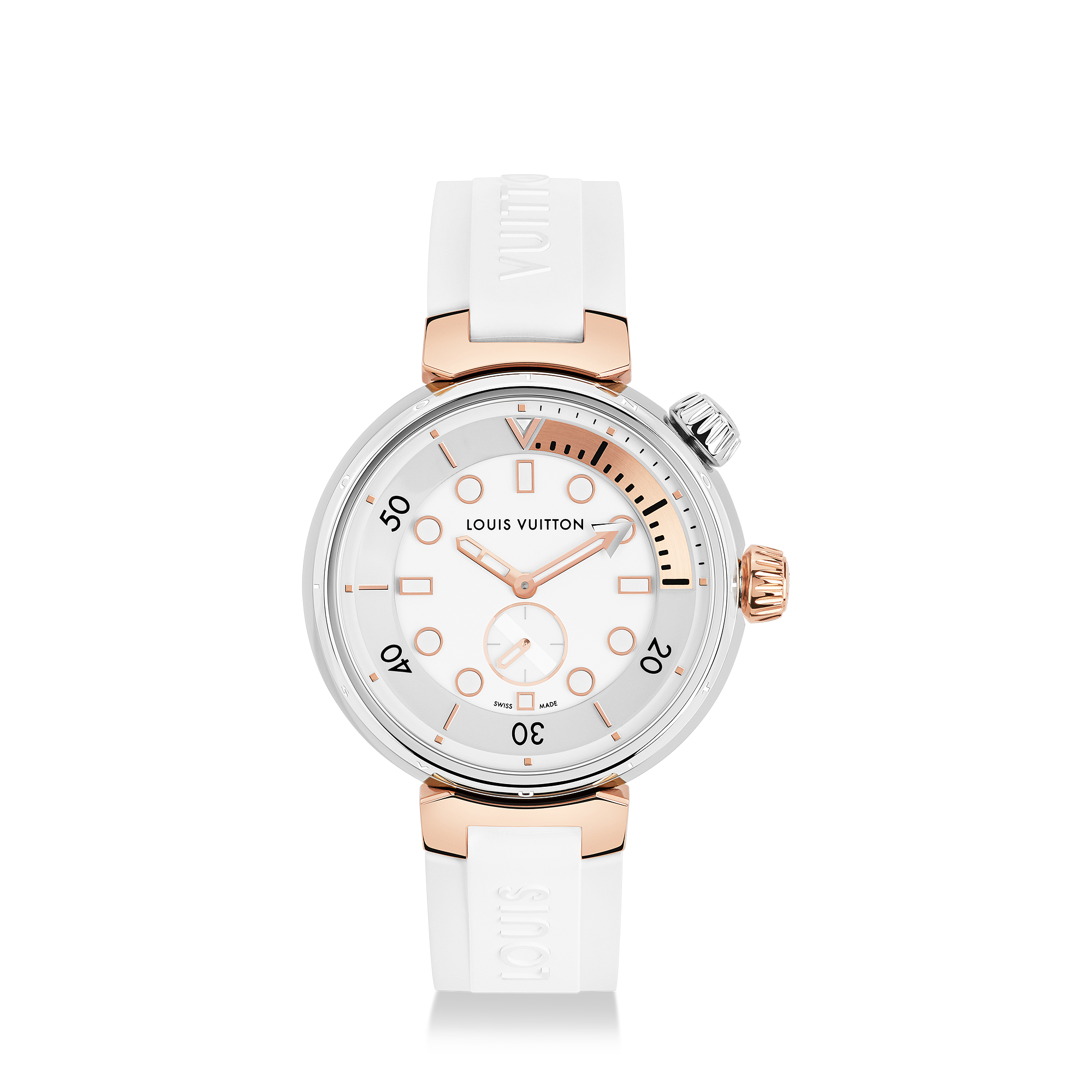 TAMBOUR STREET DIVER 18K gold (rose) stainless steel quartz watch, 39.5 mm - 1
