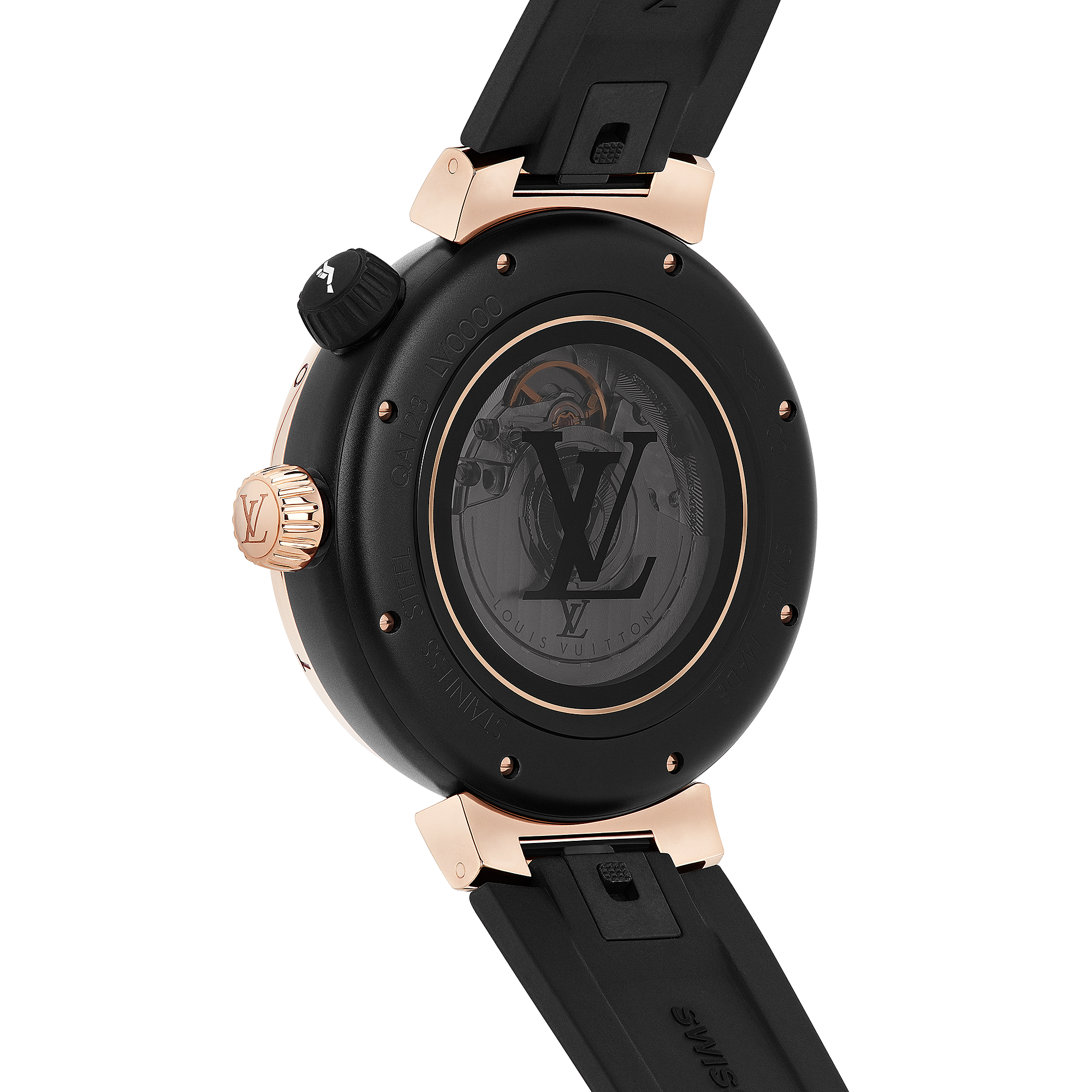 TAMBOUR STREET DIVER 18K gold (rose) stainless steel automatic watch, 44 mm - 9