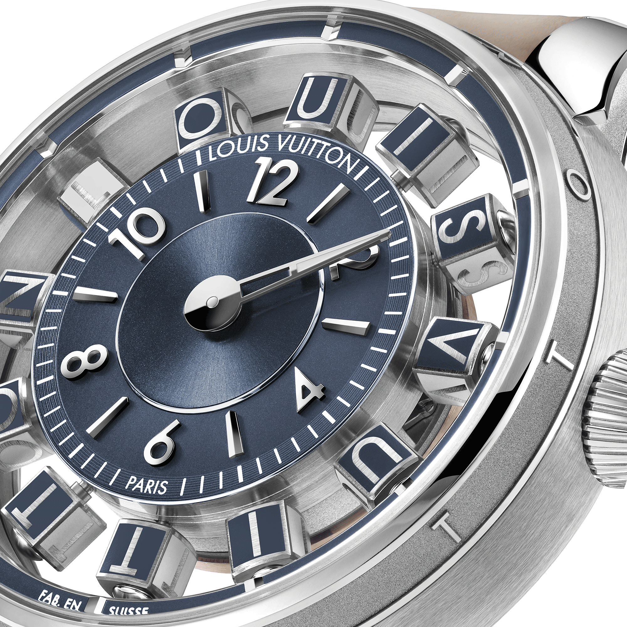 TAMBOUR TAIKO SPIN TIME AIR 18K gold (white) automatic watch, 42.5 mm - 4