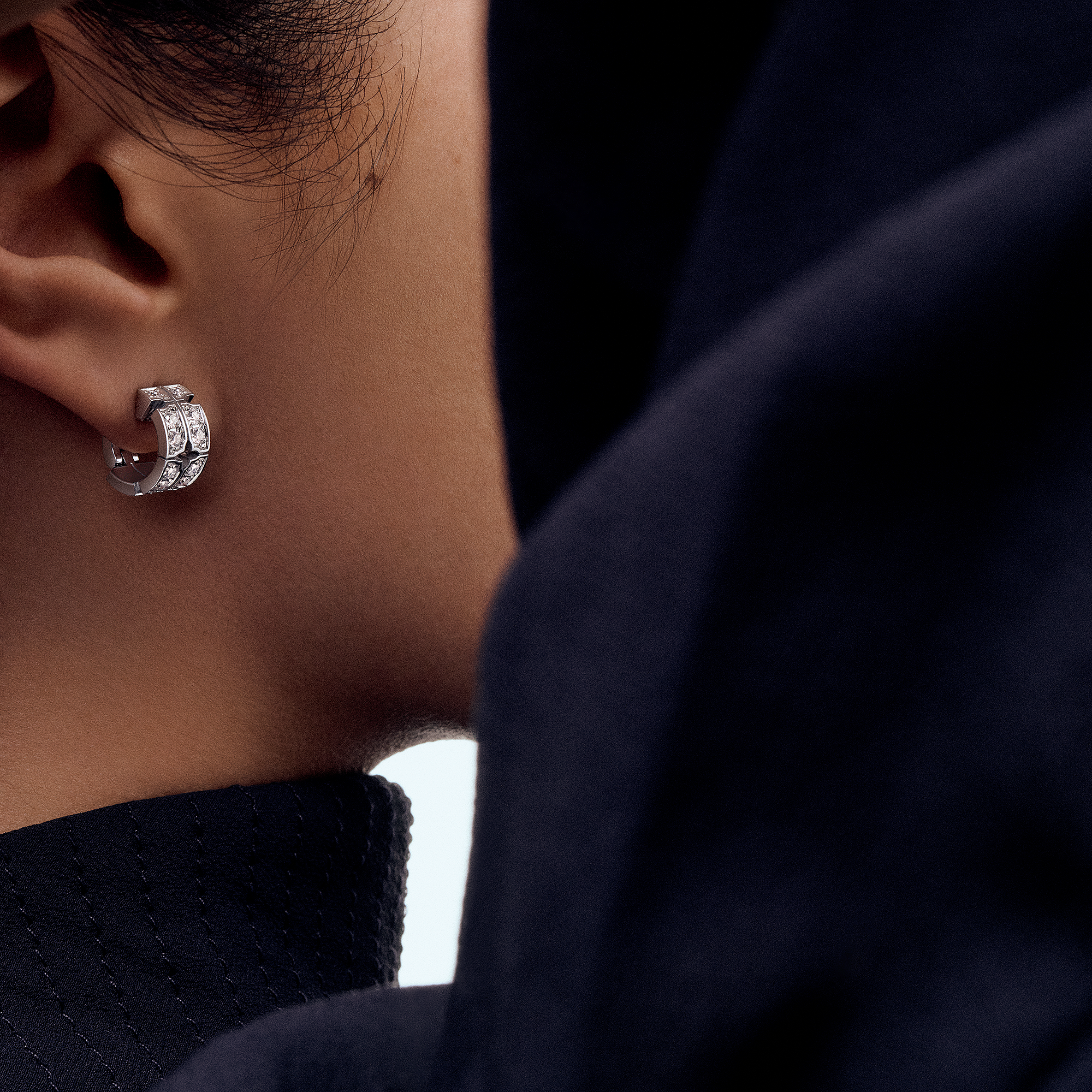 TUMBLER 18K Gold Diamond Earrings - 4