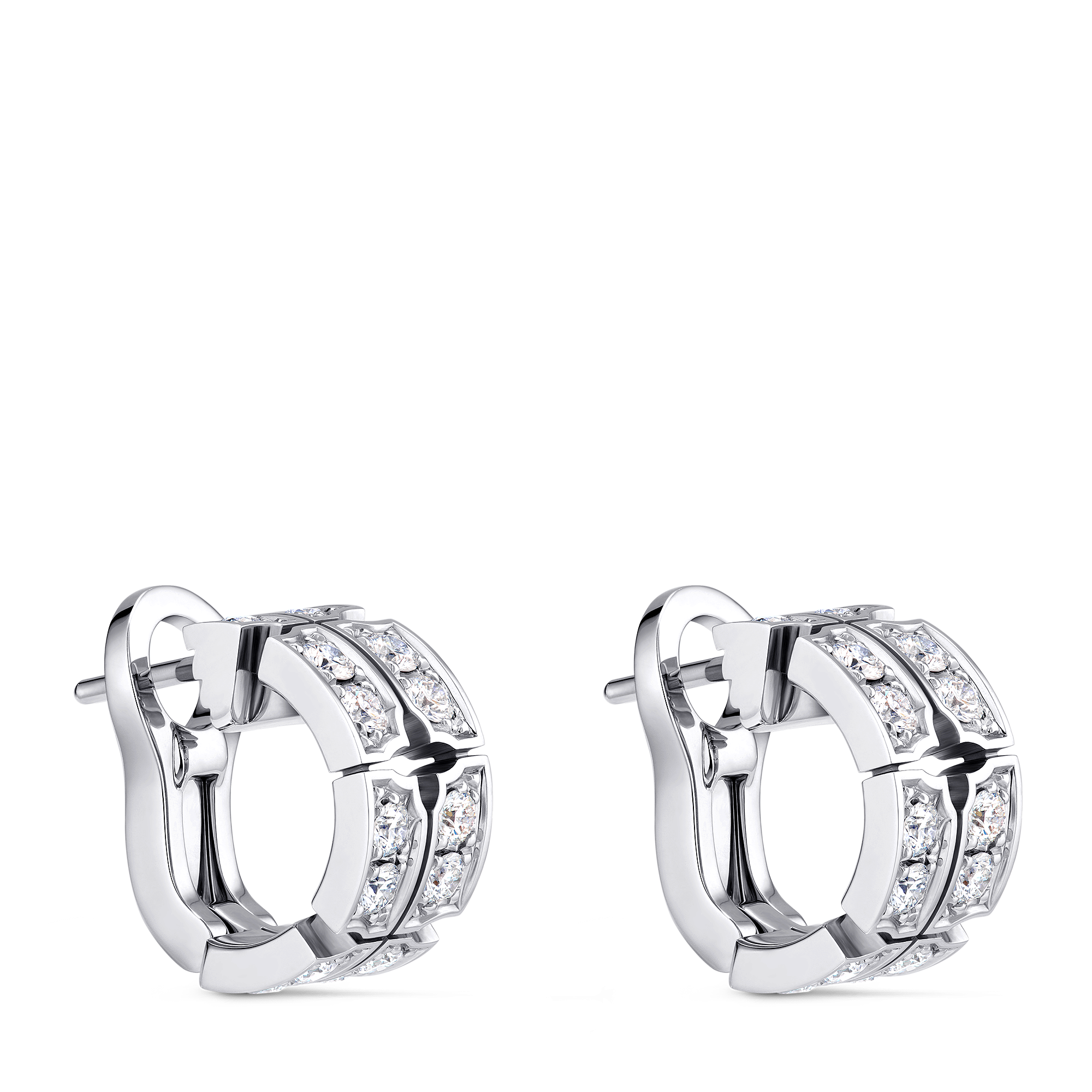 TUMBLER 18K Gold Diamond Earrings - 3