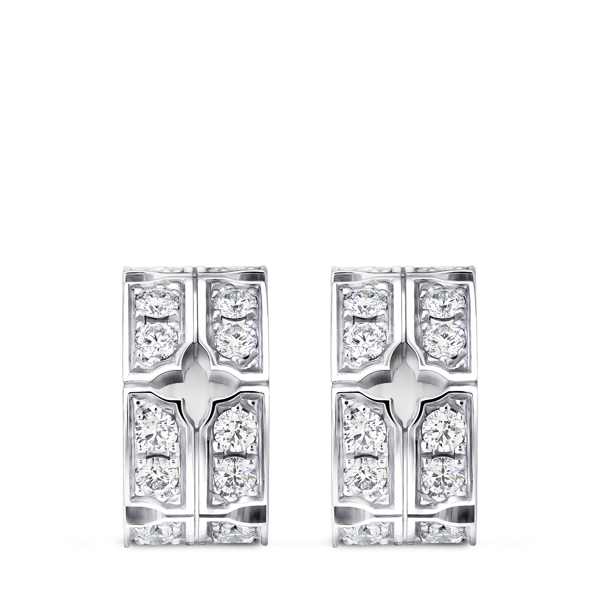 TUMBLER 18K Gold Diamond Earrings - 1