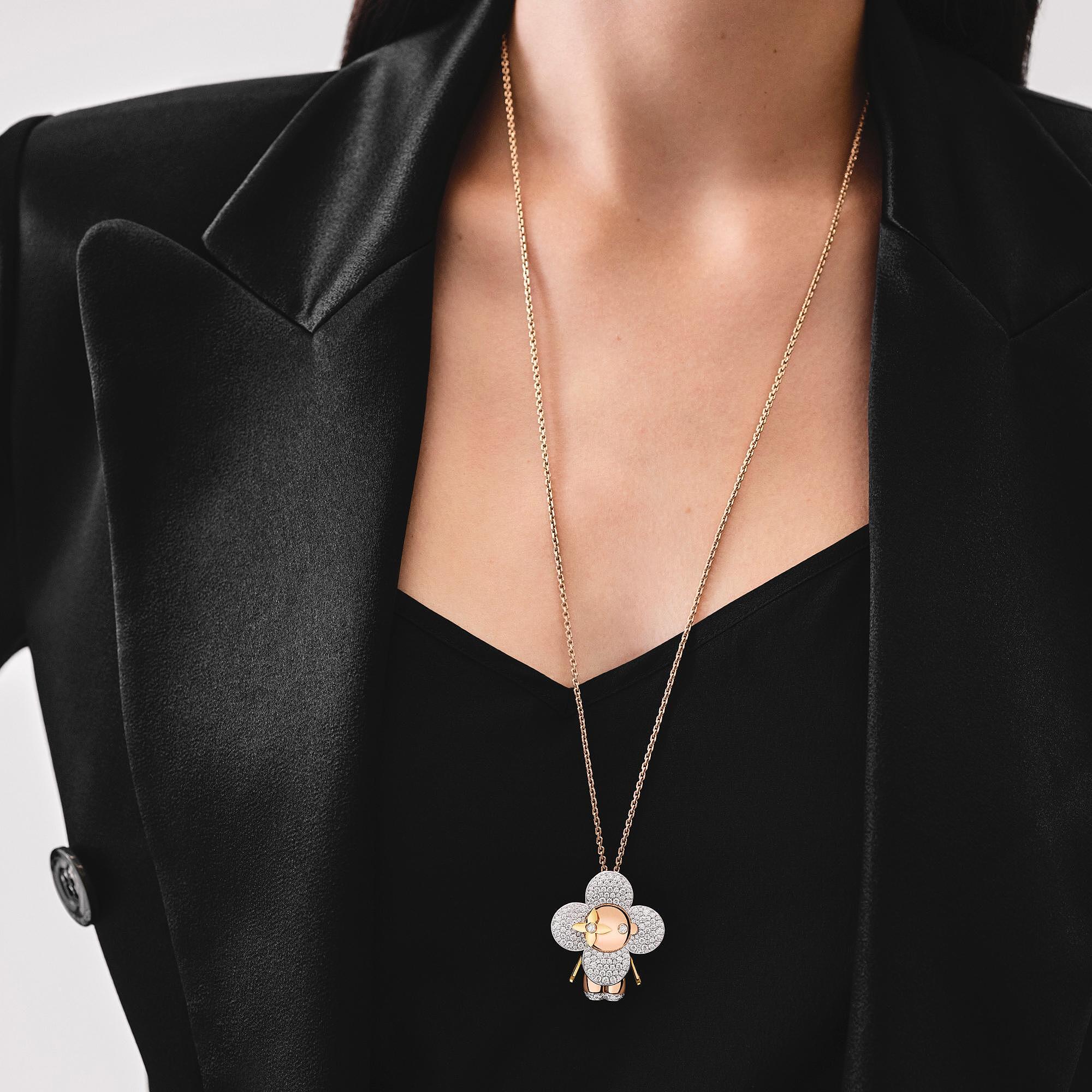 VIVIENNE LARGE 18K GOLD DIAMOND NECKLACE - 2