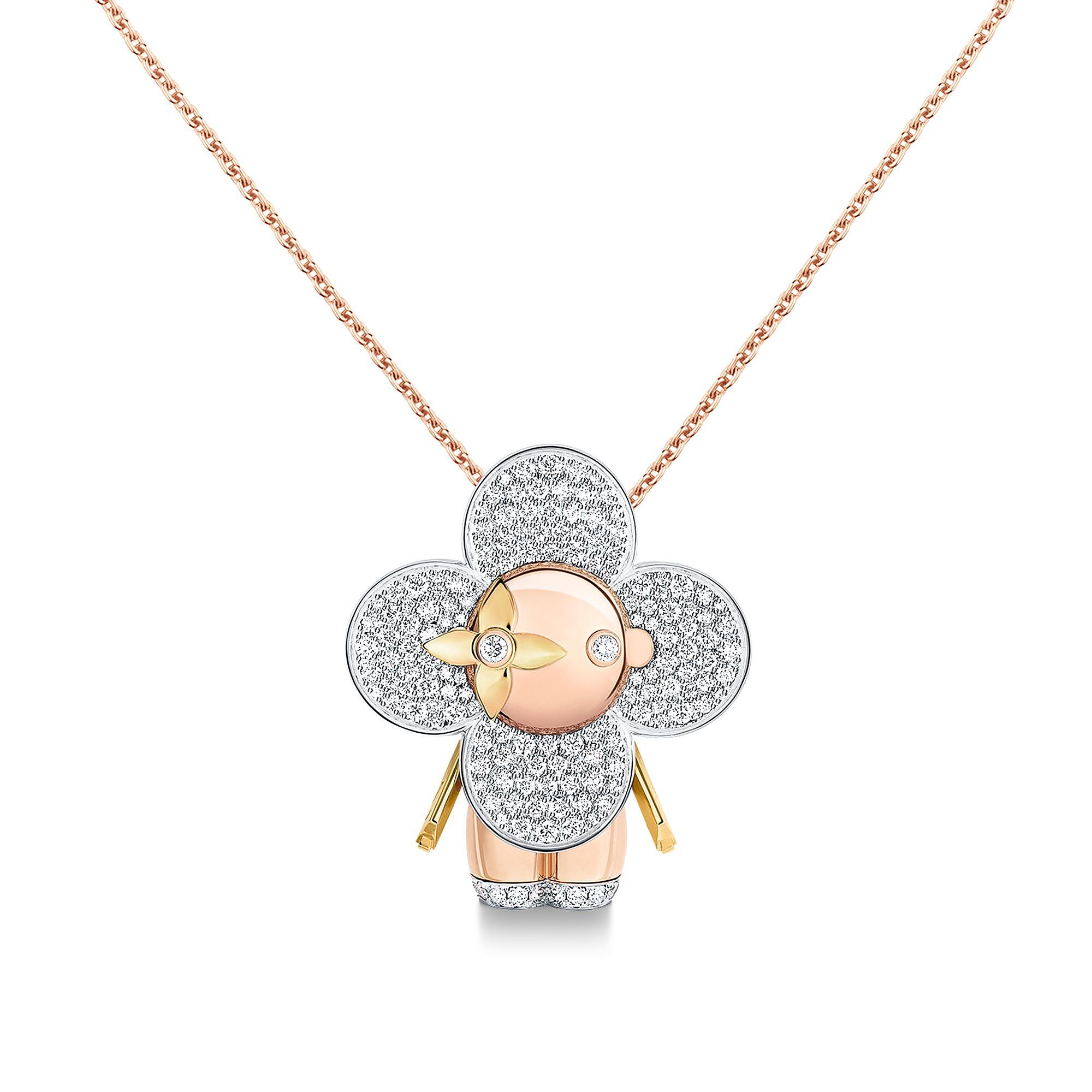 VIVIENNE LARGE 18K GOLD DIAMOND NECKLACE - 1