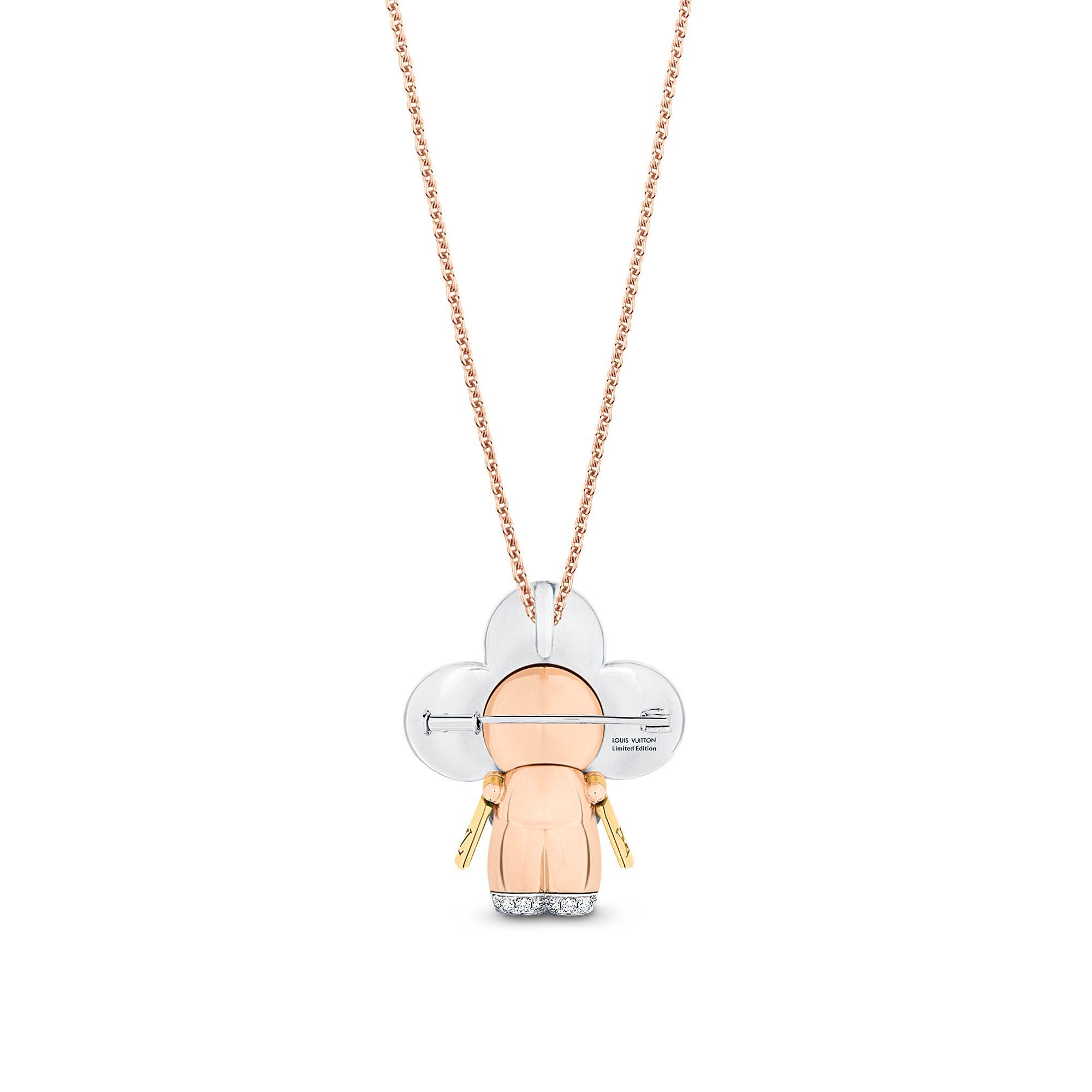 VIVIENNE RAINBOW 18K Gold Diamond Gemstone Necklace - 5