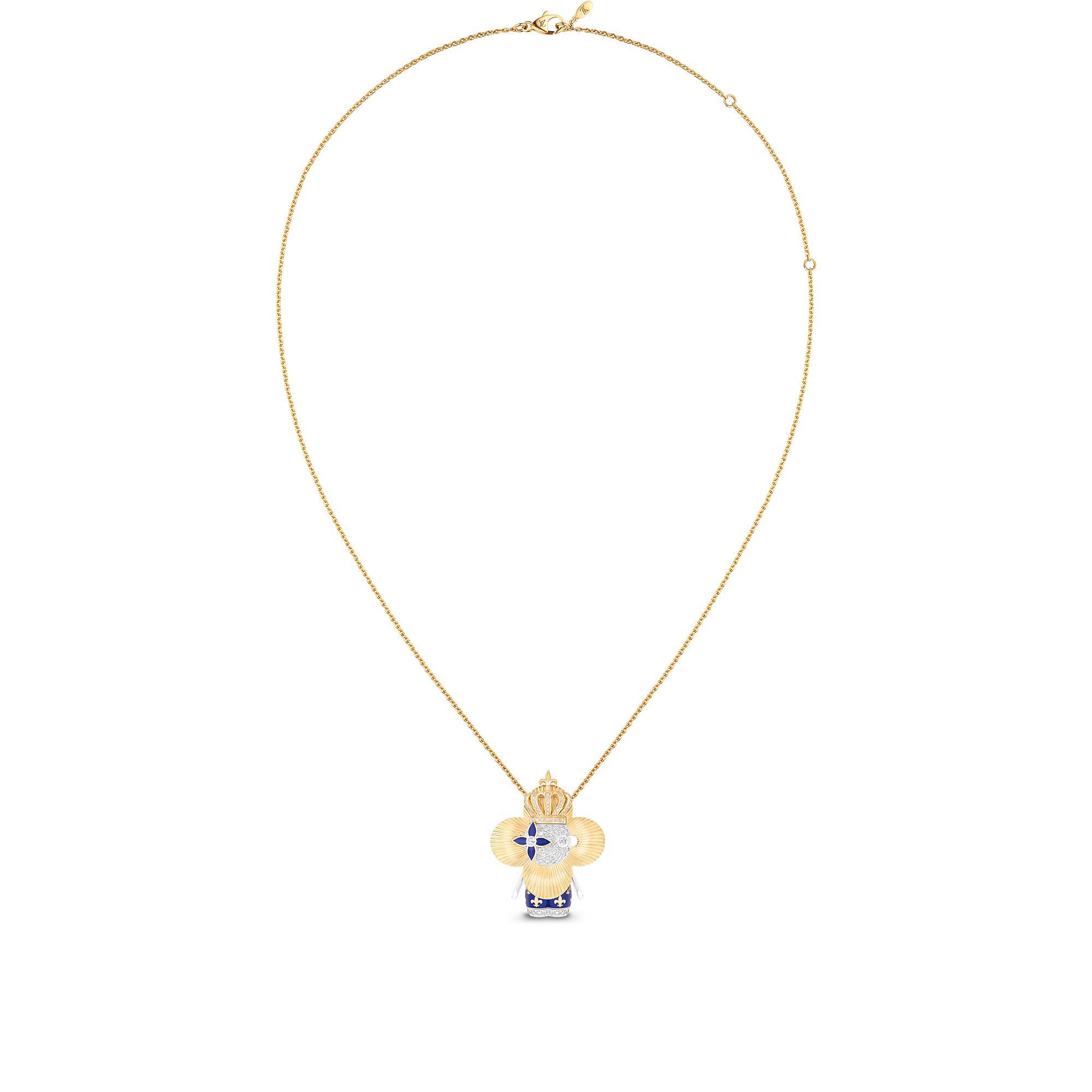 VIVIENNE RAINBOW 18K Gold Diamond Gemstone Necklace - 4