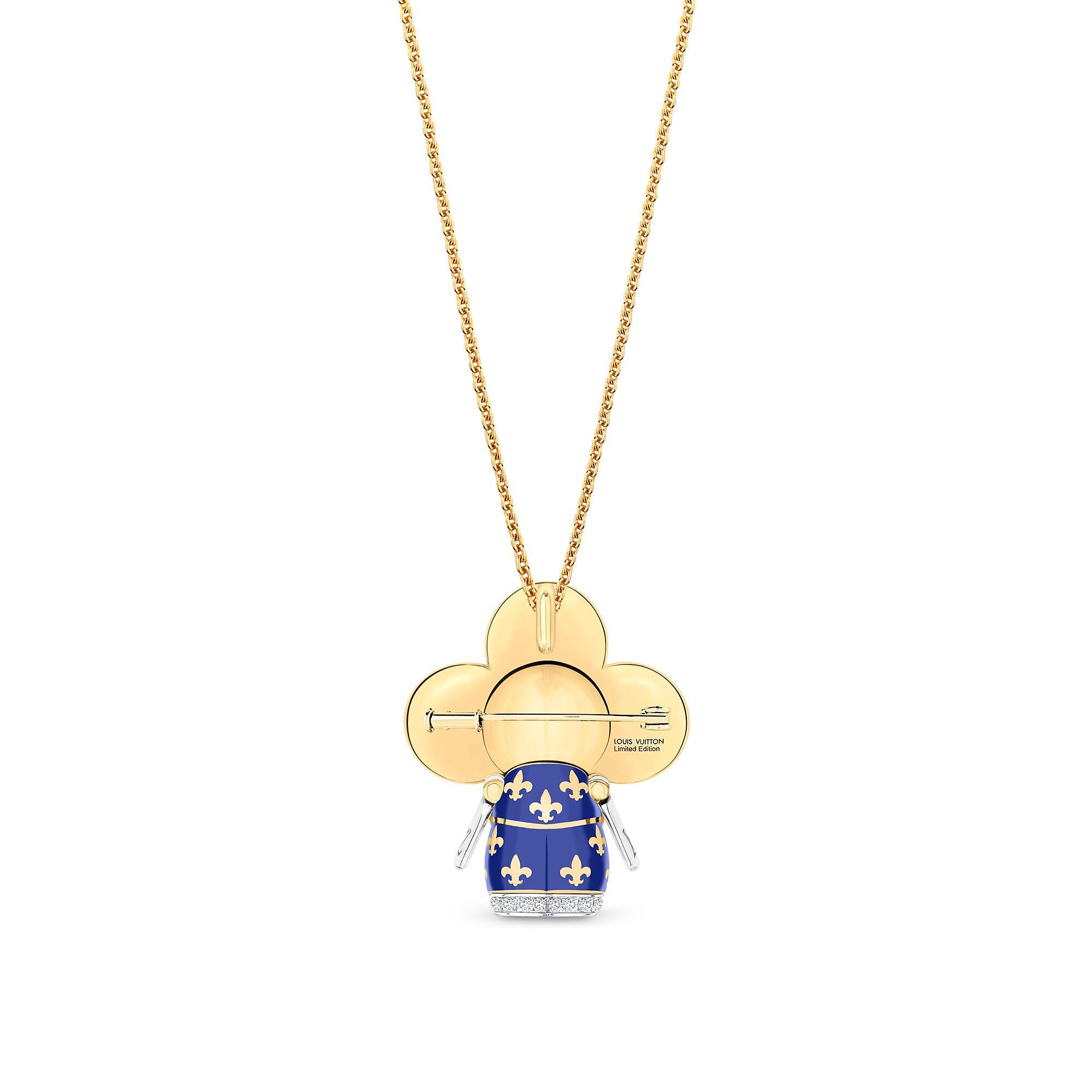 VIVIENNE RAINBOW 18K Gold Diamond Gemstone Necklace - 5