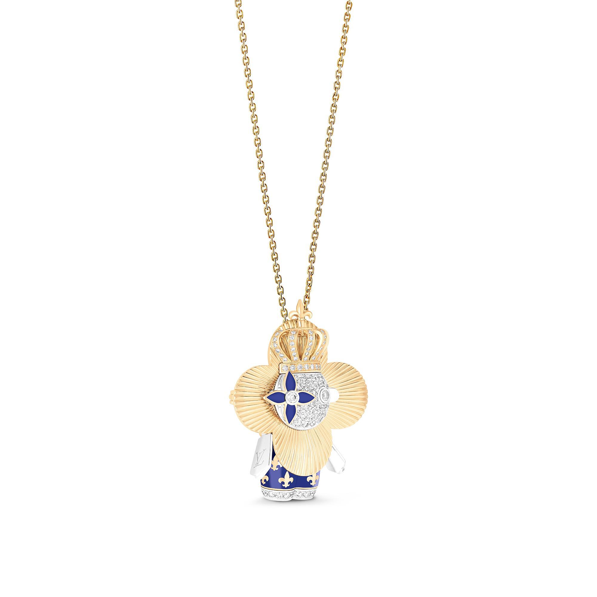 VIVIENNE RAINBOW 18K Gold Diamond Gemstone Necklace - 3