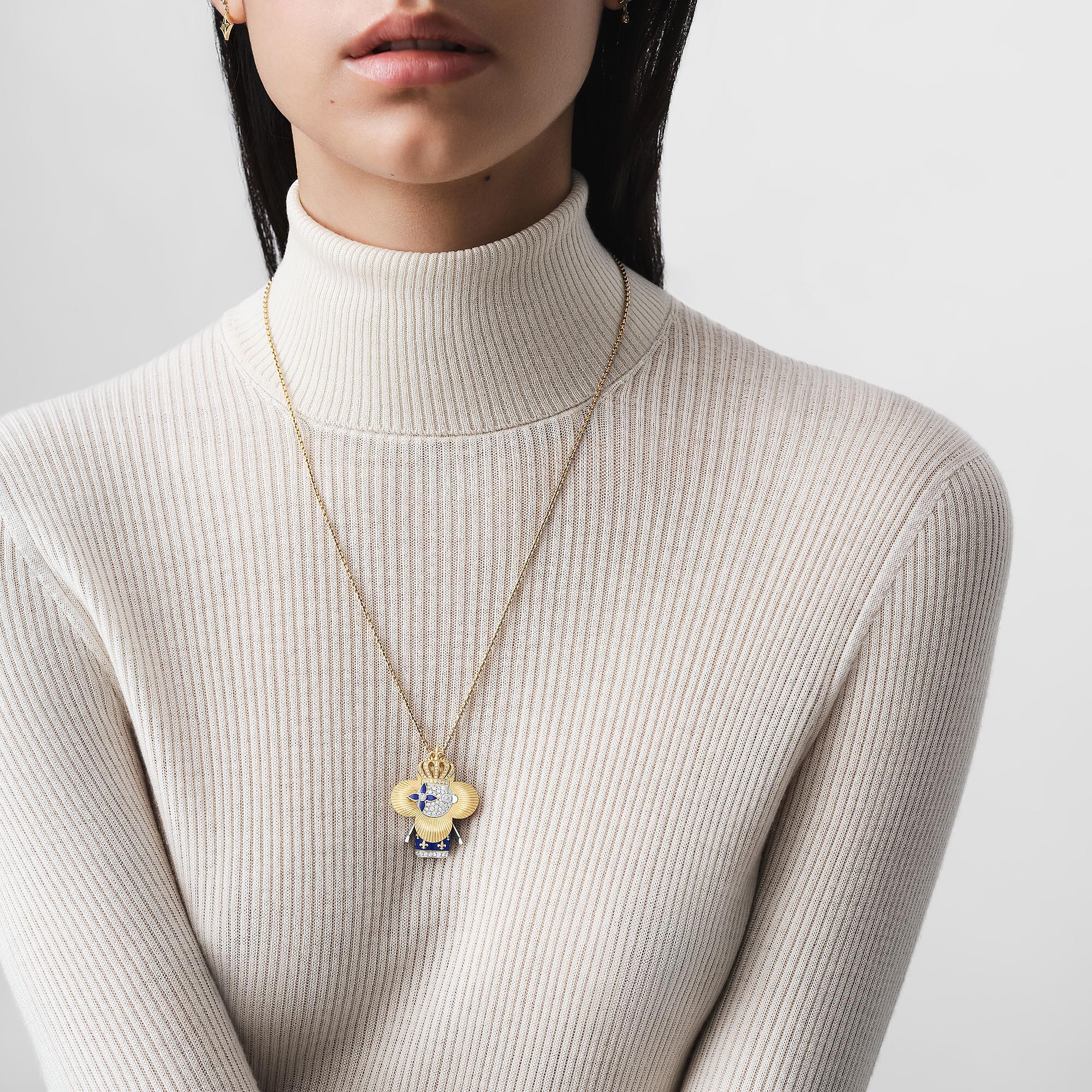 VIVIENNE RAINBOW 18K Gold Diamond Gemstone Necklace - 2