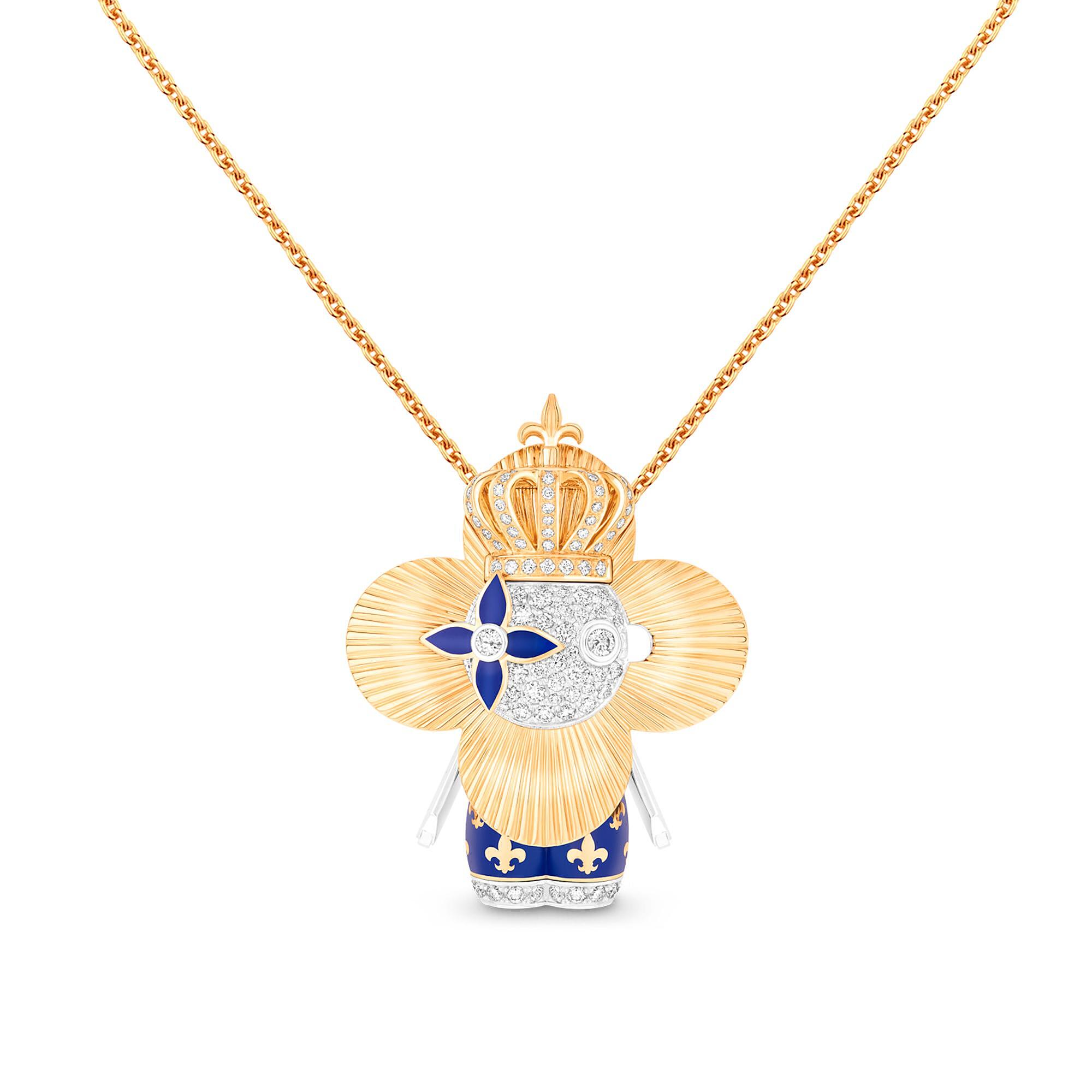VIVIENNE RAINBOW 18K Gold Diamond Gemstone Necklace - 1